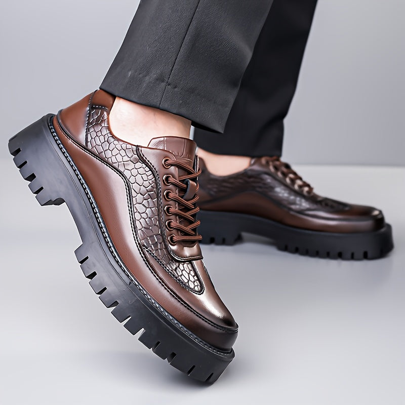 Men's New Style British Thick-Soled Formal Shoes, Popular Large Size