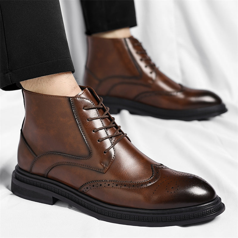 Men's British Style Lace-Up Ankle Boots