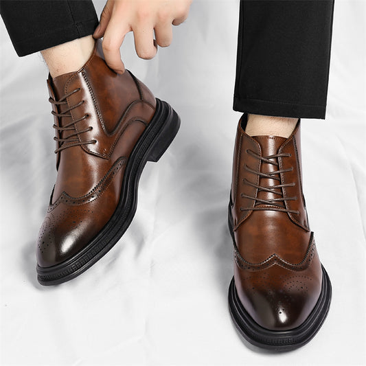 Men's British Style Lace-Up Ankle Boots