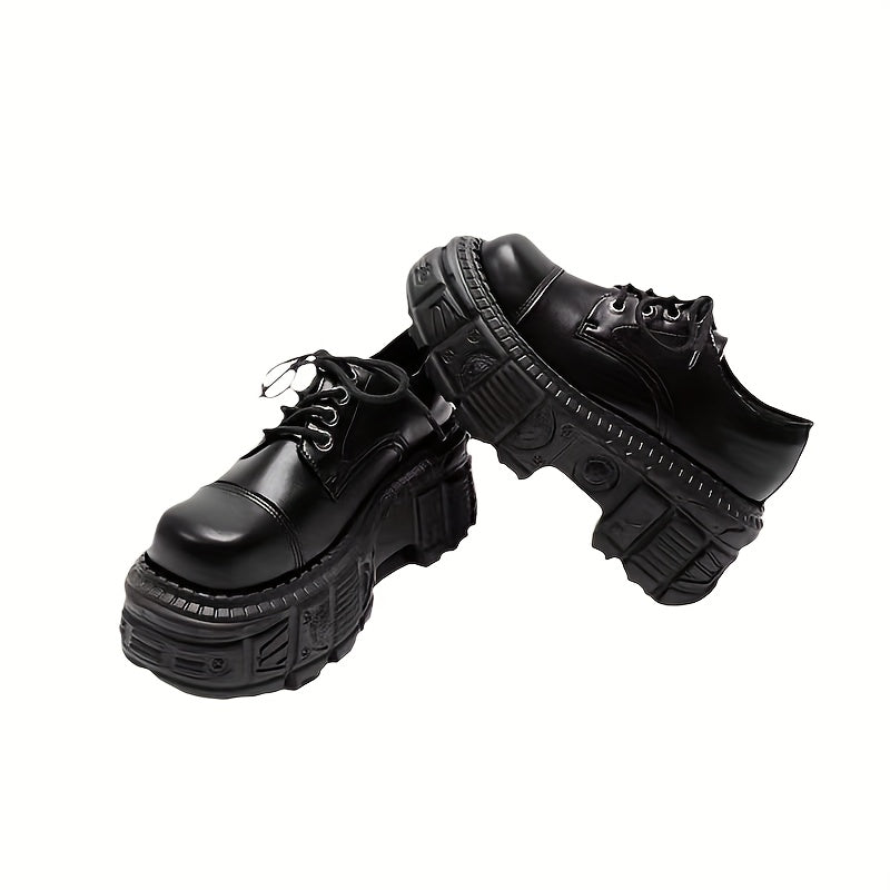 Men's Casual Shoes - Low-Top Lace-Up Synthetic Cover with Thick Rubber Sole, Round Toe & Durable Traction for All-Season Comfort, Versatile for Daily Wear & Outdoor Activities, Allseason Footwear, Modern Sneakers, Comfortable