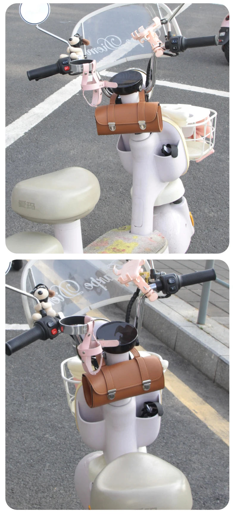 Motorcycle front end bag Mopeds retro buckle hanging bag waterproof front end bag battery car motorcycle tool bag