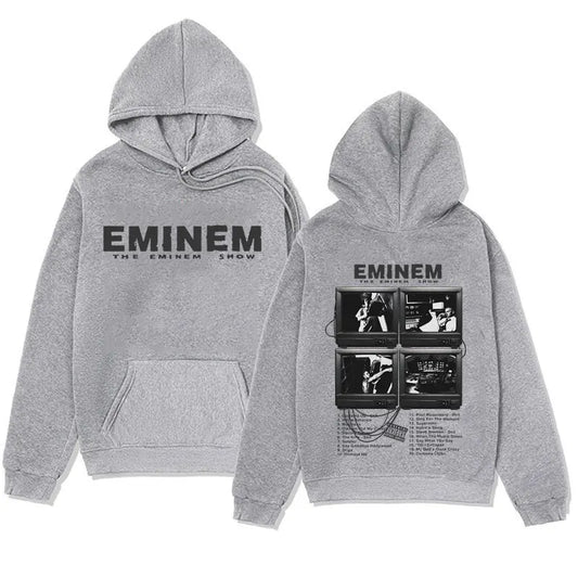 Rapper Eminem Music Album Hoodies World Tour Gift for Fan Graphic Hoodie Men Women Hip Hop Style Oversized Sweatshirt Streetwear