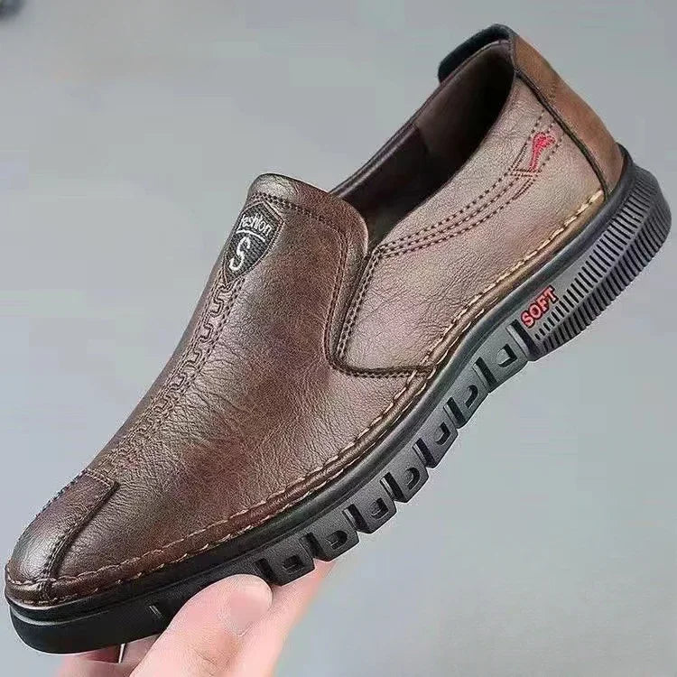 Men's shoes comfortable fashion synthetic leather shoes soft sole soft surface non-slip men's leather shoes