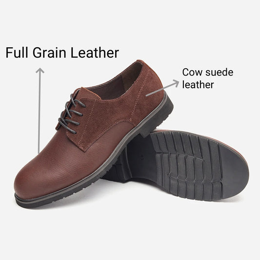 Genuine Leather Men Derby Shoes Thick Men Leather Shoes