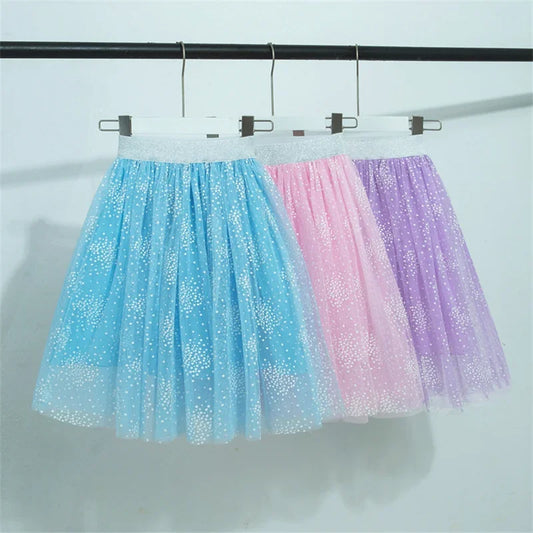 Lawadka Kids Skirts For Girls Glitter Dance Ballet Tutu Kids Clothing Cotton Lace Fashion Sequin Skirts Party Clothes 3-12Years