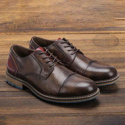 Retro Men's Derby Casual Leather shoes
