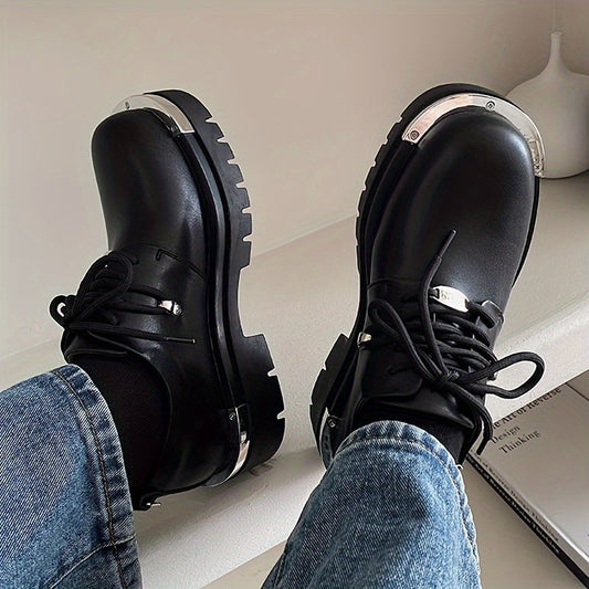 Men's Chunky Platform Shoes: Comfortable And Grippy Casual High-Tops for Outdoor Activities