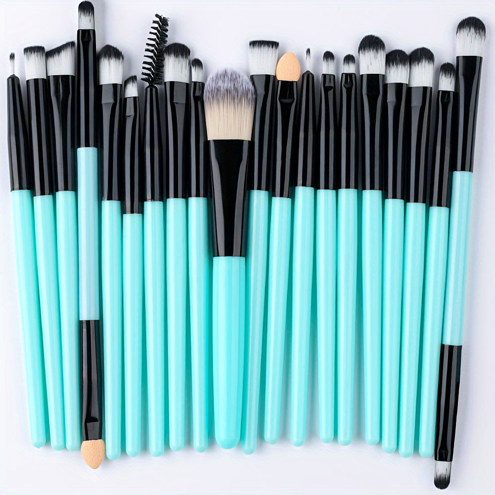 20Pcs Makeup Brushes Set Professional Soft Synthetic Hair Powder Foundation Eyeshadow Make Up Brushes Cosmetics Ideal For Makeup Beginners