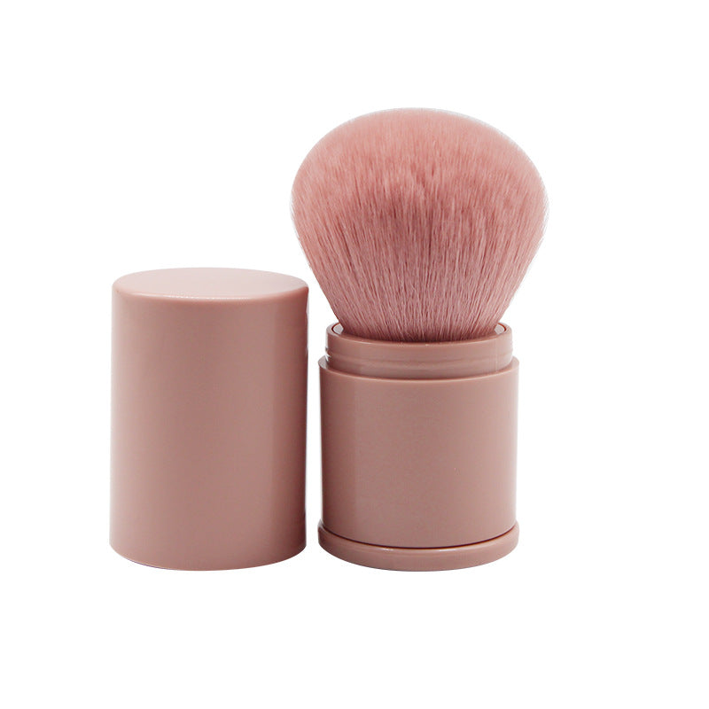 Makeup Brushes, Convenient Retractable Makeup Brush, Large Brush With Lid For Powder & Blush