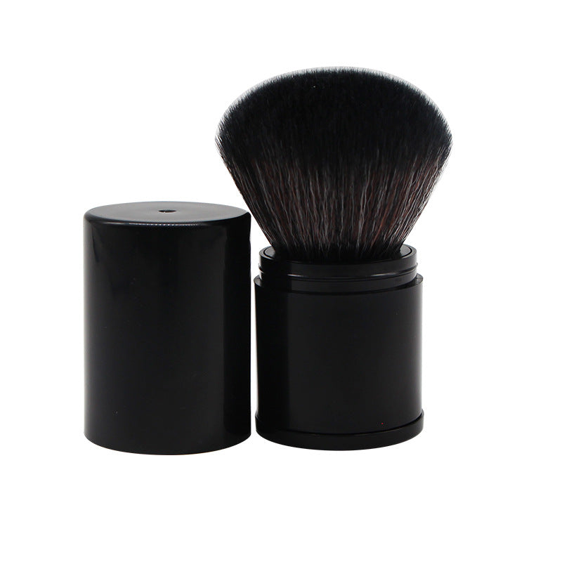Makeup Brushes, Convenient Retractable Makeup Brush, Large Brush With Lid For Powder & Blush