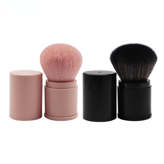 Makeup Brushes, Convenient Retractable Makeup Brush, Large Brush With Lid For Powder & Blush