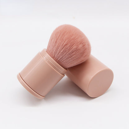 Makeup Brushes, Convenient Retractable Makeup Brush, Large Brush With Lid For Powder & Blush