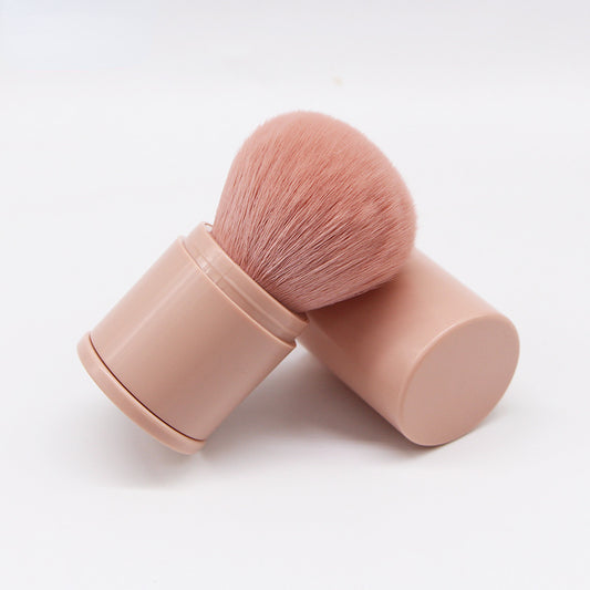 Makeup Brushes, Convenient Retractable Makeup Brush, Large Brush With Lid For Powder & Blush