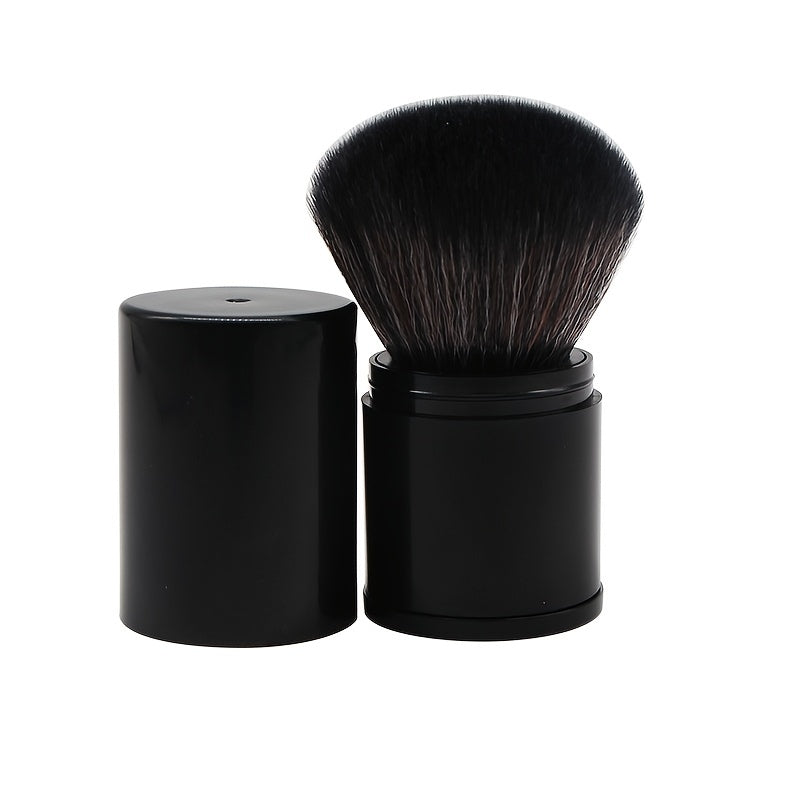 Makeup Brushes, Convenient Retractable Makeup Brush, Large Brush With Lid For Powder & Blush