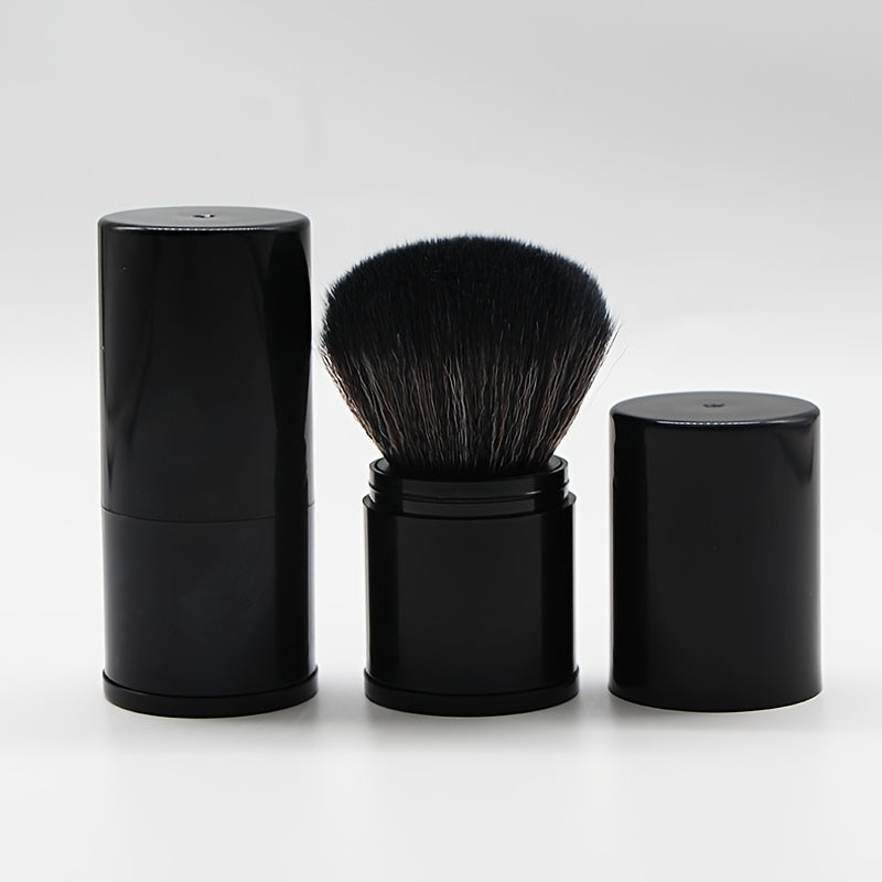 Makeup Brushes, Convenient Retractable Makeup Brush, Large Brush With Lid For Powder & Blush
