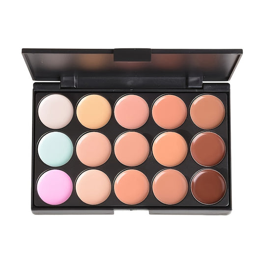 Pro 15 Colors Contouring Kit Highlighting Face Cream Concealer Camouflage Makeup Palette Contouring Kit, Ideal For Daily