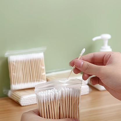 Two-headed Household Ear-digging Swab For Makeup Removal, Makeup And Beauty, 100/300/500pcs