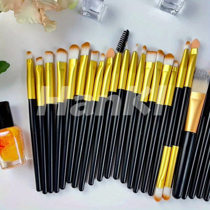 20Pcs Makeup Brushes Set Professional Soft Synthetic Hair Powder Foundation Eyeshadow Make Up Brushes Cosmetics Ideal For Makeup Beginners