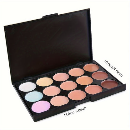 Pro 15 Colors Contouring Kit Highlighting Face Cream Concealer Camouflage Makeup Palette Contouring Kit, Ideal For Daily