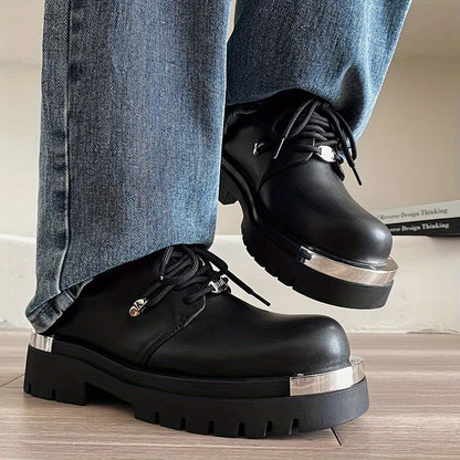 Men's Chunky Platform Shoes: Comfortable And Grippy Casual High-Tops for Outdoor Activities