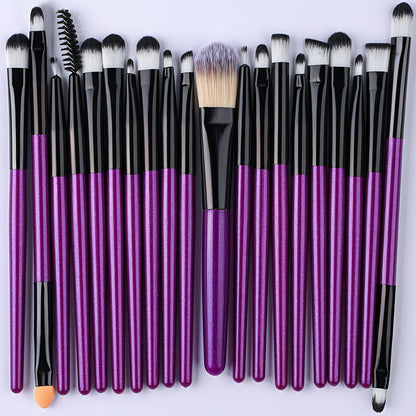 20Pcs Makeup Brushes Set Professional Soft Synthetic Hair Powder Foundation Eyeshadow Make Up Brushes Cosmetics Ideal For Makeup Beginners