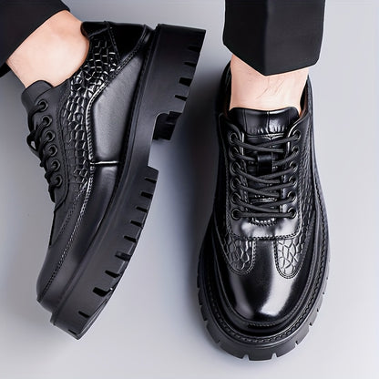 Men's Large Size British Style Lift Heightening s - Slip-On Low-Top Business Casual Sneakers with Thick Anti-Slip Rubber Sole, All-Season Wear-Resistant Synthetic (Brown) for Office, Weddings & Formal Events - Heavy