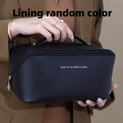 Large-Capacity Travel Cosmetic Bag Portable PU Makeup Pouch Women Waterproof Bathroom Washbag Multifunctional Toiletry Kit
