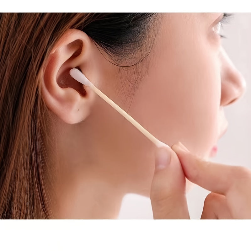 Two-headed Household Ear-digging Swab For Makeup Removal, Makeup And Beauty, 100/300/500pcs