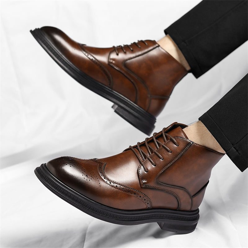 Men's British Style Lace-Up Ankle Boots