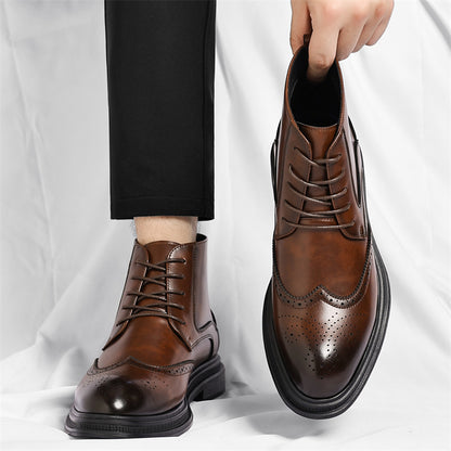 Men's British Style Lace-Up Ankle Boots