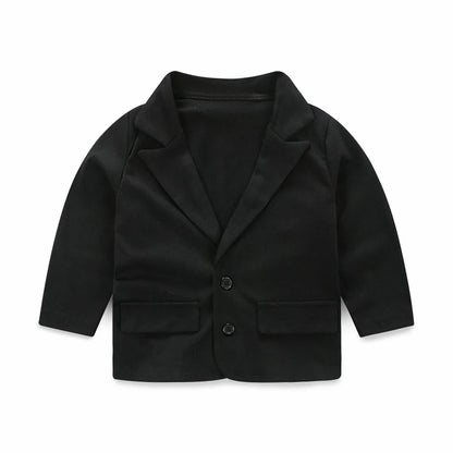 3Piece Spring Fall Newborn Baby Boy Clothes Fashion Gentleman Suit Black Infant Coat+White Shirt+Pants Kids Clothing Set BC2038