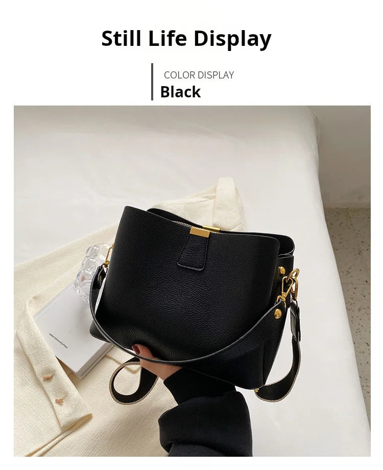 2024 New Trendy and Fashionable Handbag, High end and Western Style, Versatile in Summer, Crossbody Bucket Bag