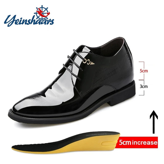 Men Heighten Formal Pointed Oxfords Suit Shoes