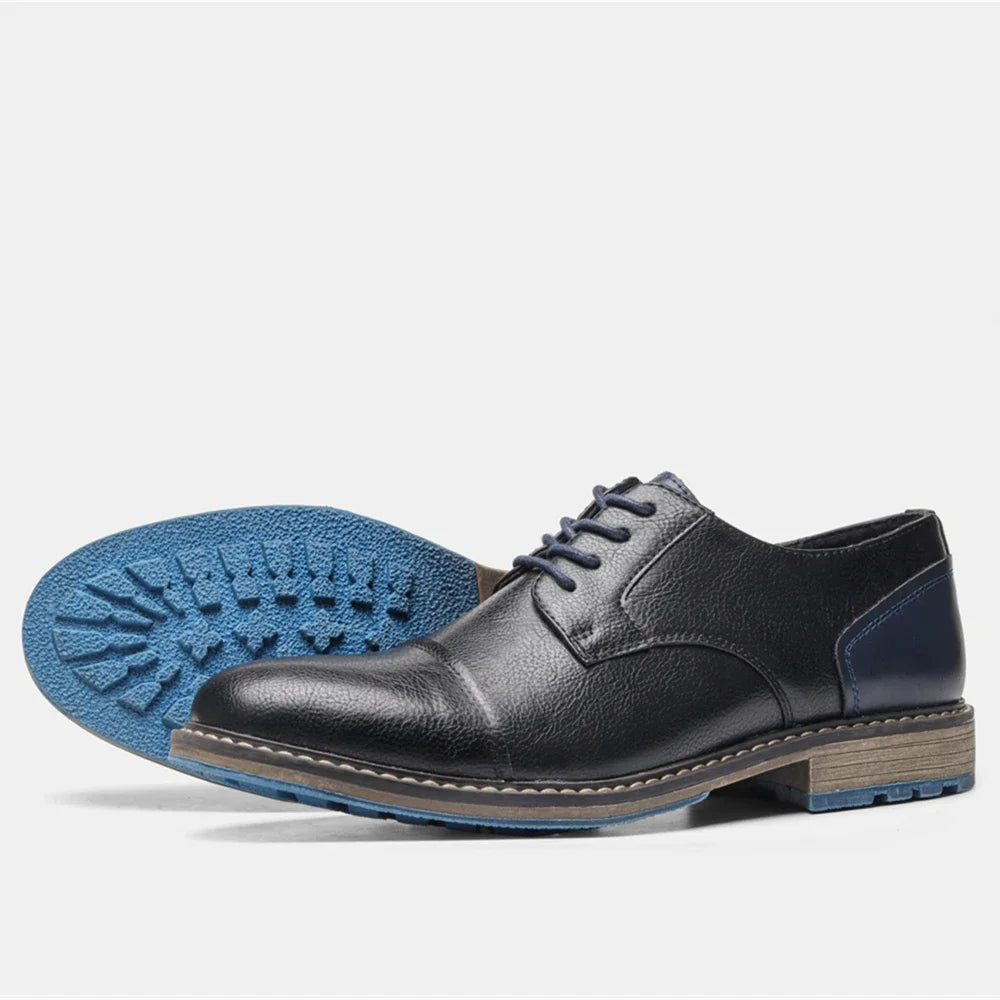 Retro Men's Derby  Casual Leather shoes