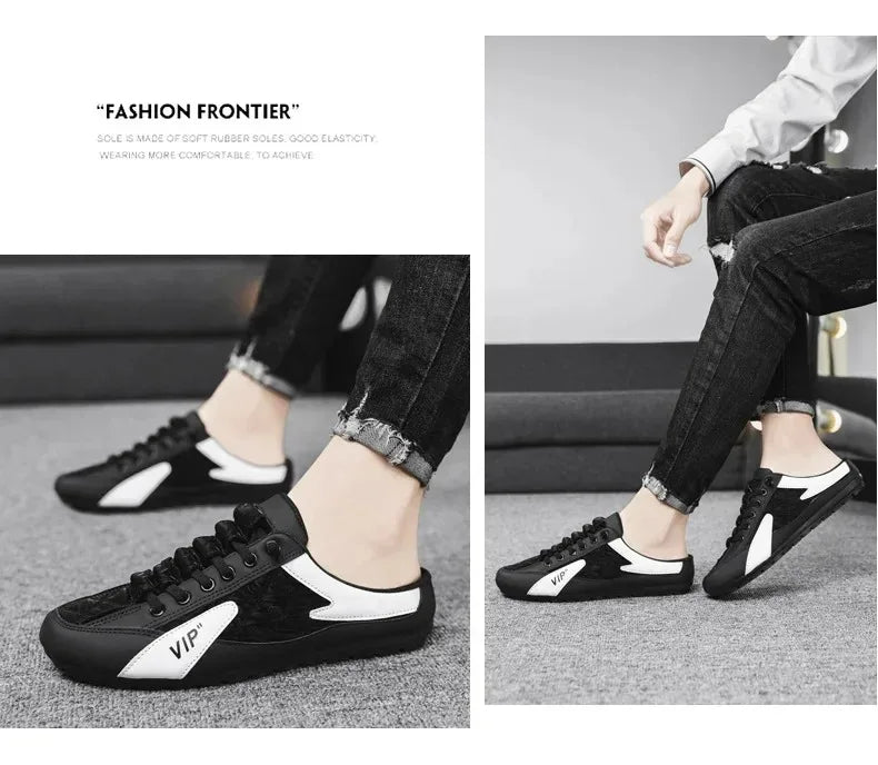 Summer Slippers for Men Trendy Men's Flat Bottom Casual Shoes Soft Sole Support Shoes Men's Sneakers Zapatos De Hombre