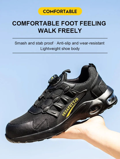 Safety Shoes Men steel toe boots Wire Rotary Buckle Work Sneakers Indestructible Shoes Anti-smash Anti-puncture Work Shoes