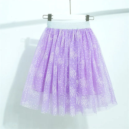 Lawadka Kids Skirts For Girls Glitter Dance Ballet Tutu Kids Clothing Cotton Lace Fashion Sequin Skirts Party Clothes 3-12Years