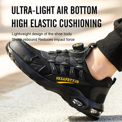 Safety Shoes Men steel toe boots Wire Rotary Buckle Work Sneakers Indestructible Shoes Anti-smash Anti-puncture Work Shoes