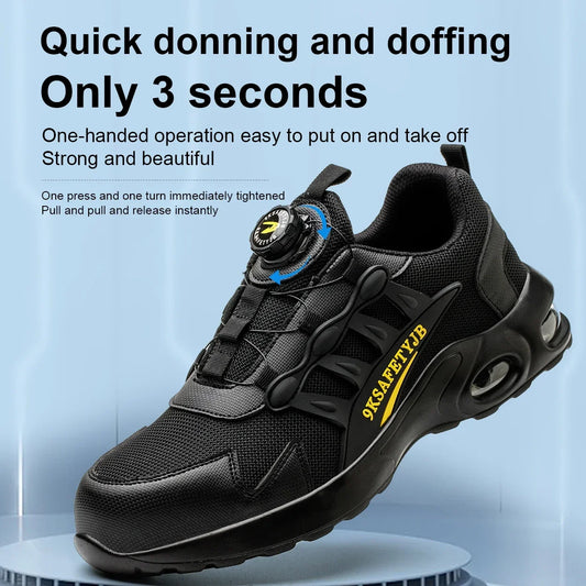 Safety Shoes Men steel toe boots Wire Rotary Buckle Work Sneakers Indestructible Shoes Anti-smash Anti-puncture Work Shoes