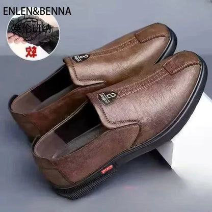 Men's shoes comfortable fashion synthetic leather shoes soft sole soft surface non-slip men's leather shoes