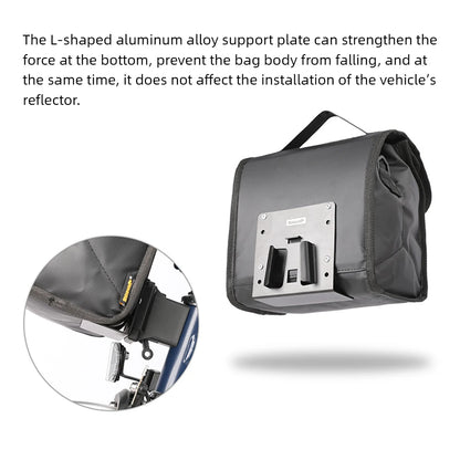 Folding Bike Handlebar Bag Multi-functional Bike Front Bag Insulated Bike Basket Bag with Rain Cover