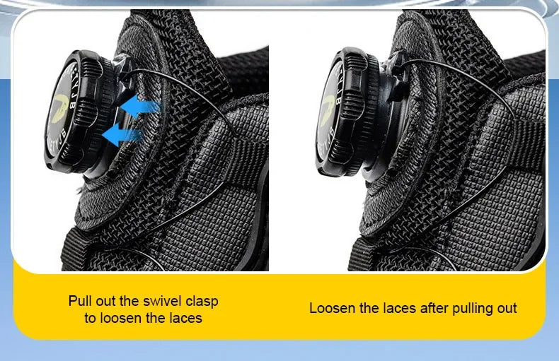 Safety Shoes Men steel toe boots Wire Rotary Buckle Work Sneakers Indestructible Shoes Anti-smash Anti-puncture Work Shoes