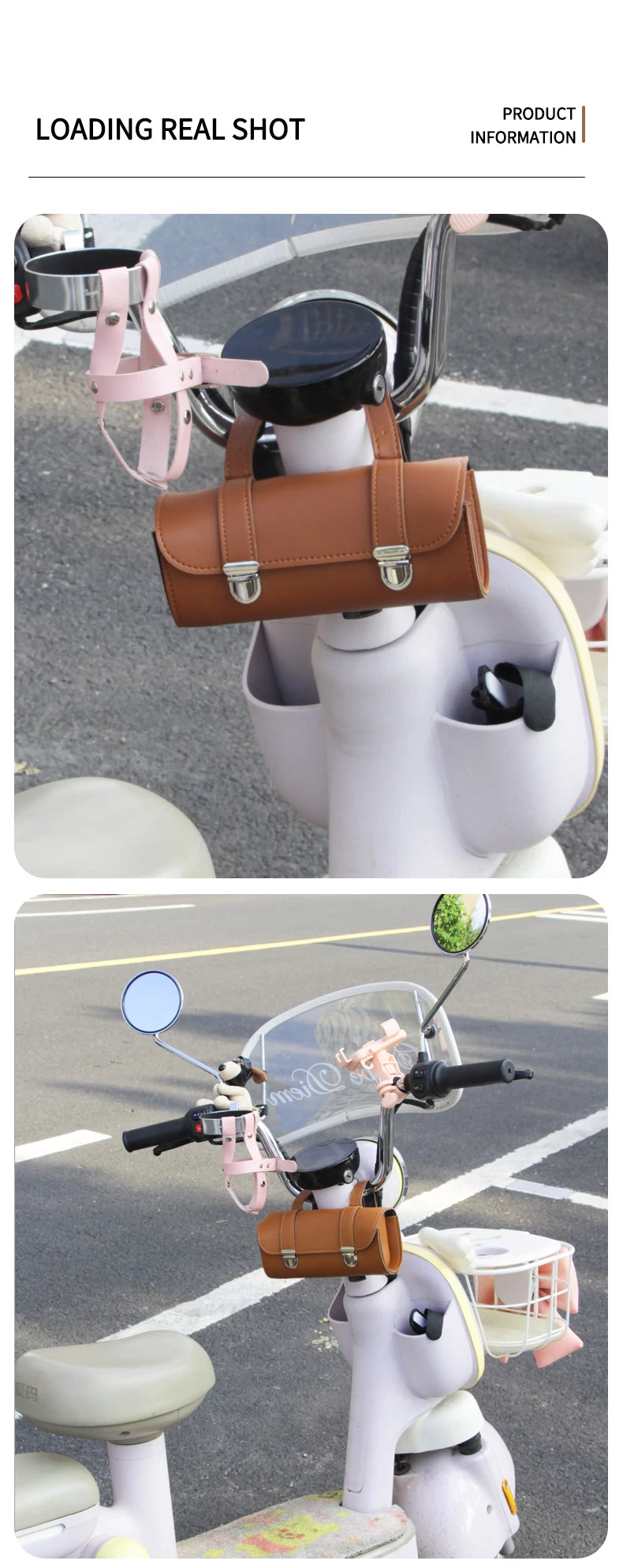 Motorcycle front end bag Mopeds retro buckle hanging bag waterproof front end bag battery car motorcycle tool bag