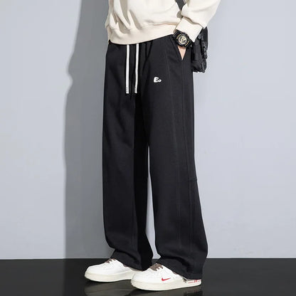 Casual Pants for Men Trousers Male American Fashion Sports Sweatpants for Boys' Spring New Style Pants Loose Straight Wide-Leg