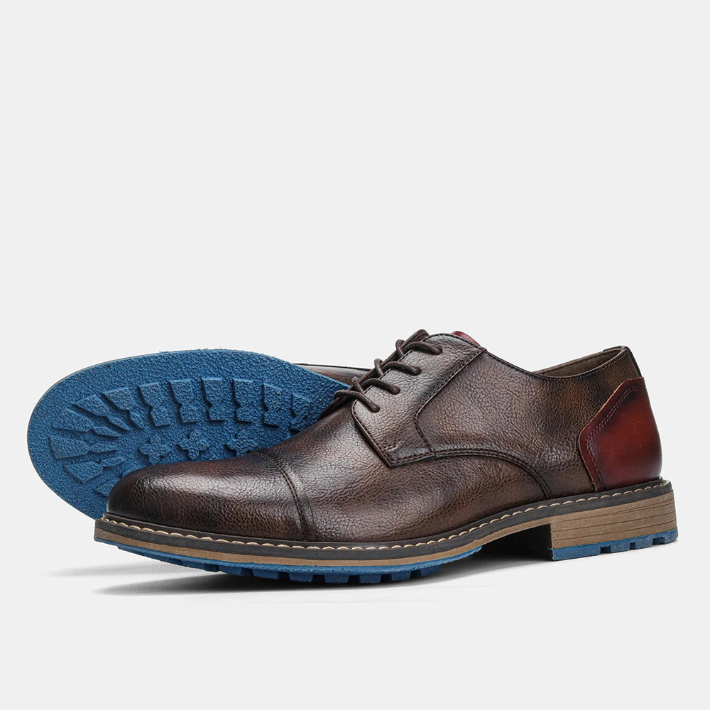 Retro Men's Derby  Casual Leather shoes
