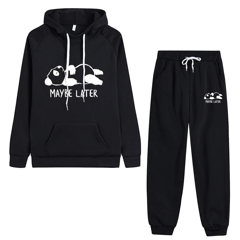 Hoodie Sports Woman Sweatshirts High Quality Fashion 2024 Daily Tracksuit Suit Casua Pant Sets Jogging Printing Women's Clothing