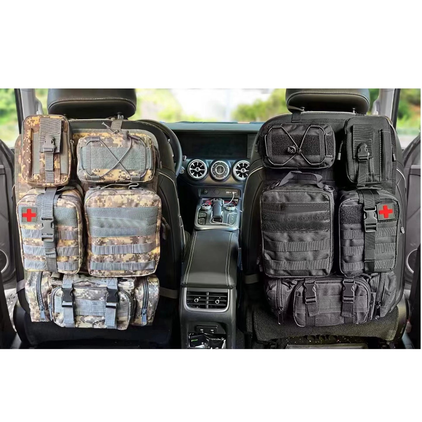 Car Backseat Hanging Bag, Tactical Accessory Organizer, Self-Driving Hunting Outdoor Storage Bag Classified Storage Bag