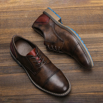 Retro Men's Derby  Casual Leather shoes