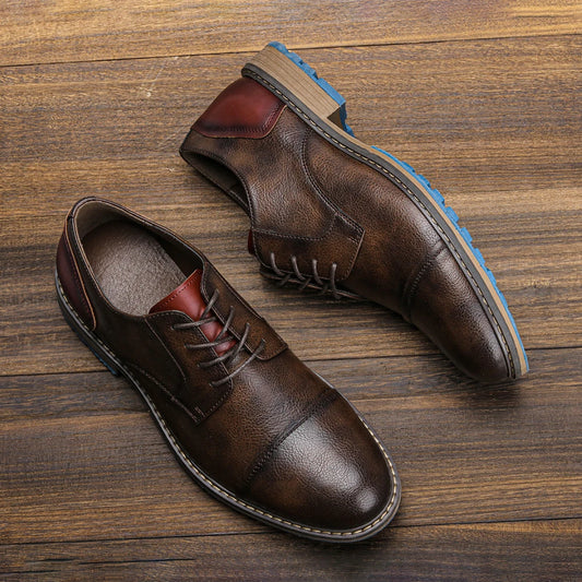 Retro Men's Derby  Casual Leather shoes