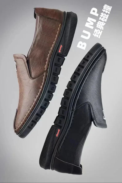 Men's shoes comfortable fashion synthetic leather shoes soft sole soft surface non-slip men's leather shoes
